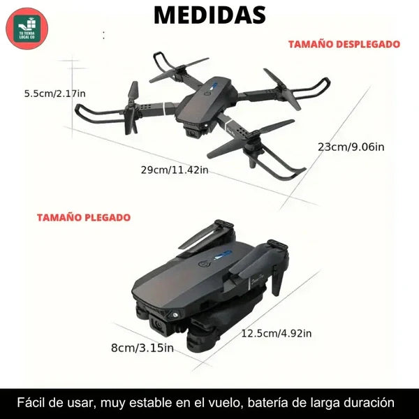 NUEVO DRONE W8 PRO MAX 2025 CON INTELIGENCIA ARTIFICIAL + ESTUCHE DE REGALO. (Copia)